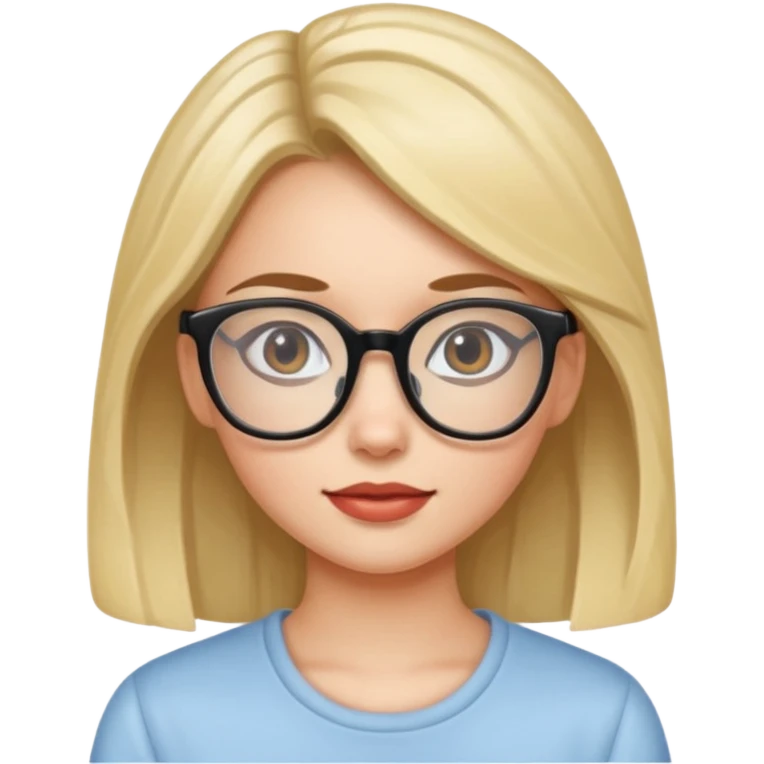Pretty girl with a glasses on  emoji