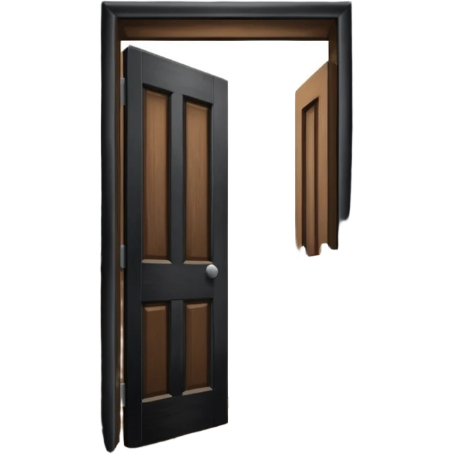 open door looking out into corridor in school emoji