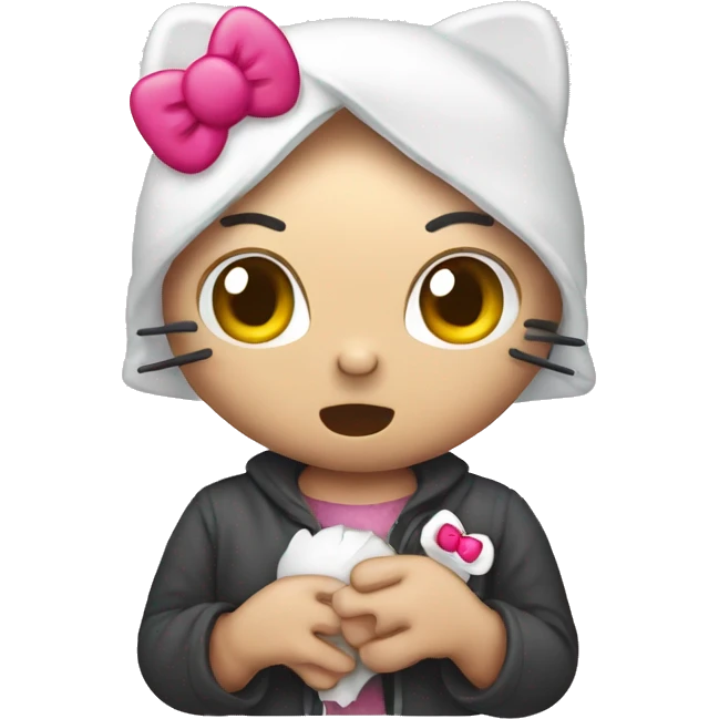 sick hello kitty emoji
