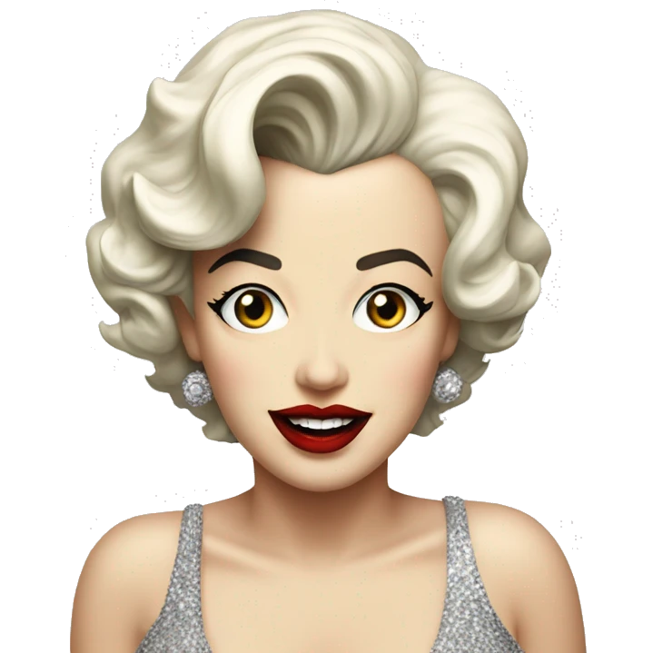 Marilyn Monroe on a bis emoji