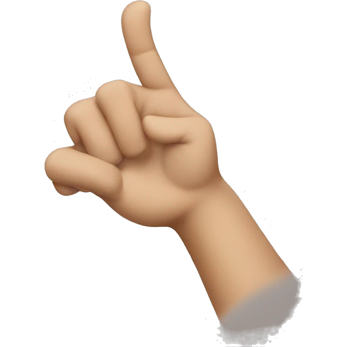 Hand making an L shape emoji