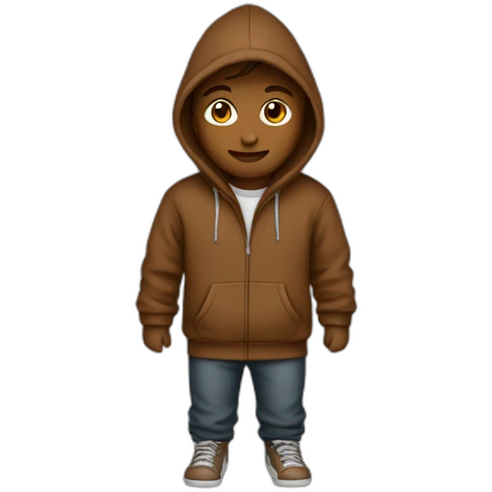 brown hoodie emoji