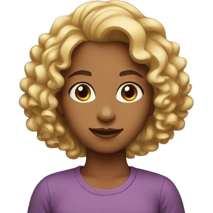 girl with curl emoji