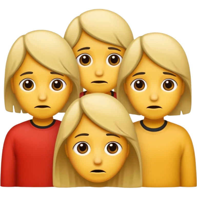 grupo de 5 amigos tristes emoji