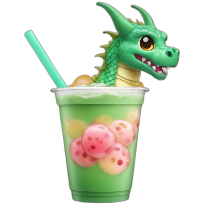 dragon bubble tea emoji