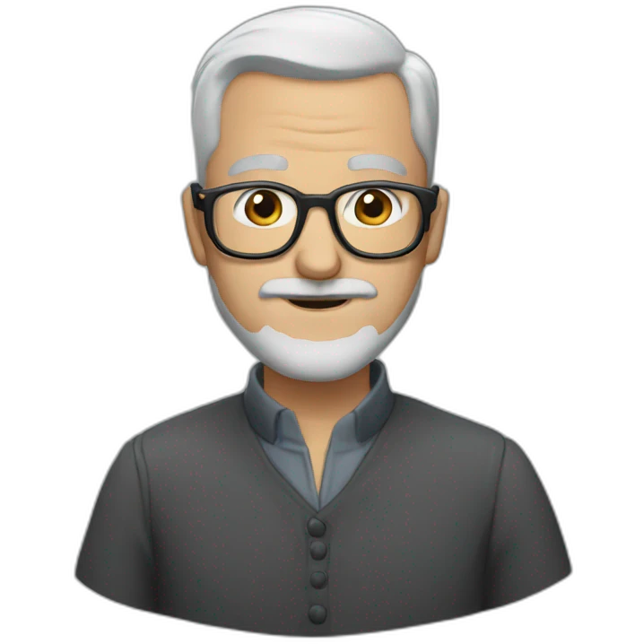bald graybeard glasses emoji