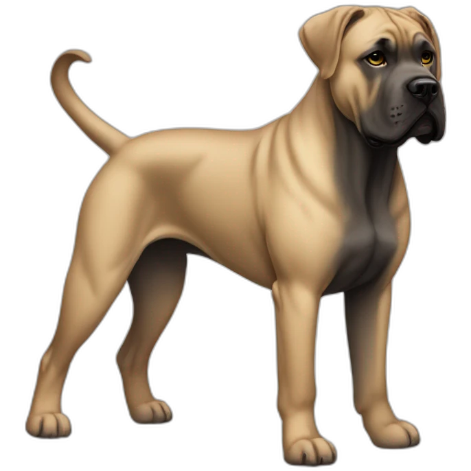 dog Cane Corso color fawn full body emoji