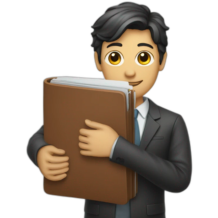 persona con una carpeta en la mano emoji