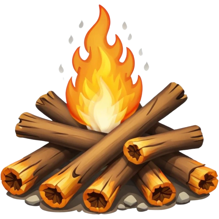 white bonfire emoji