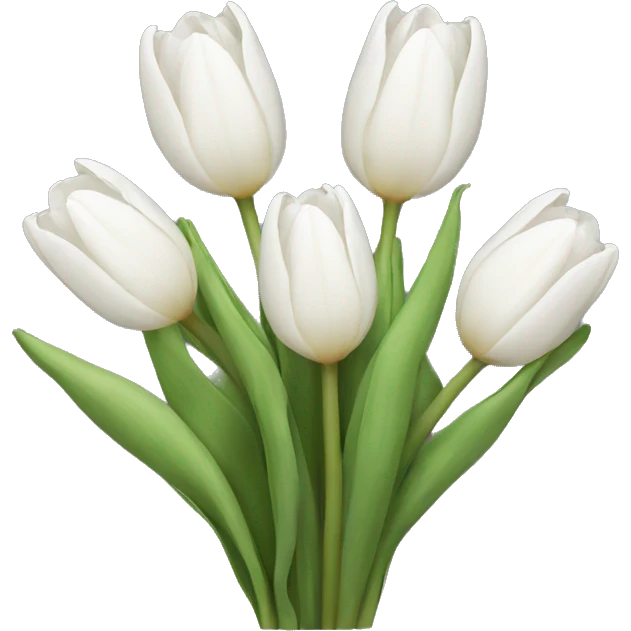 white tulip bouquet  emoji
