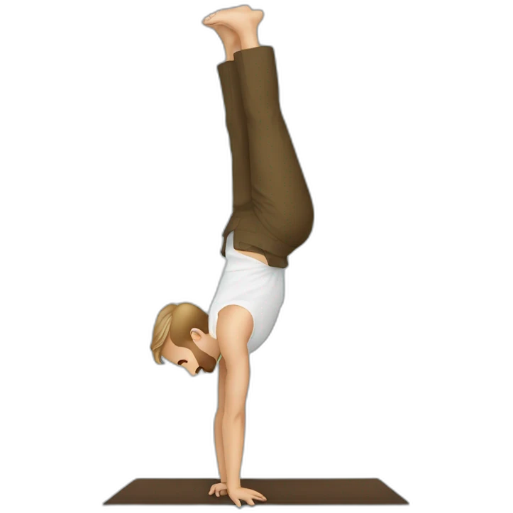 Ryan gosling doing a handstand emoji