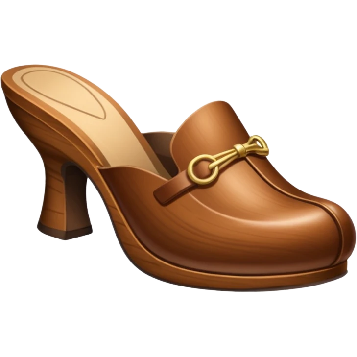 wood slipper with heels emoji