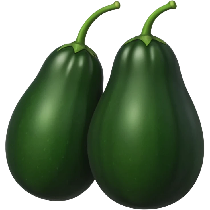 Pepino todo preto,com nenhum verde emoji