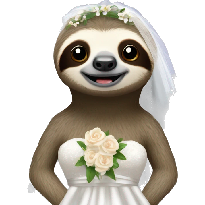 Bride sloth emoji | AI Emoji Generator