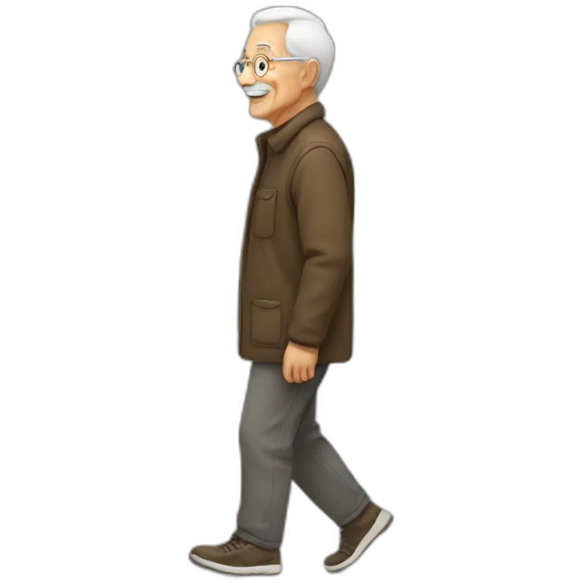 grandfather walking emoji