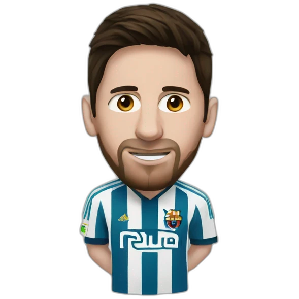 Messi with a Palestine mask emoji