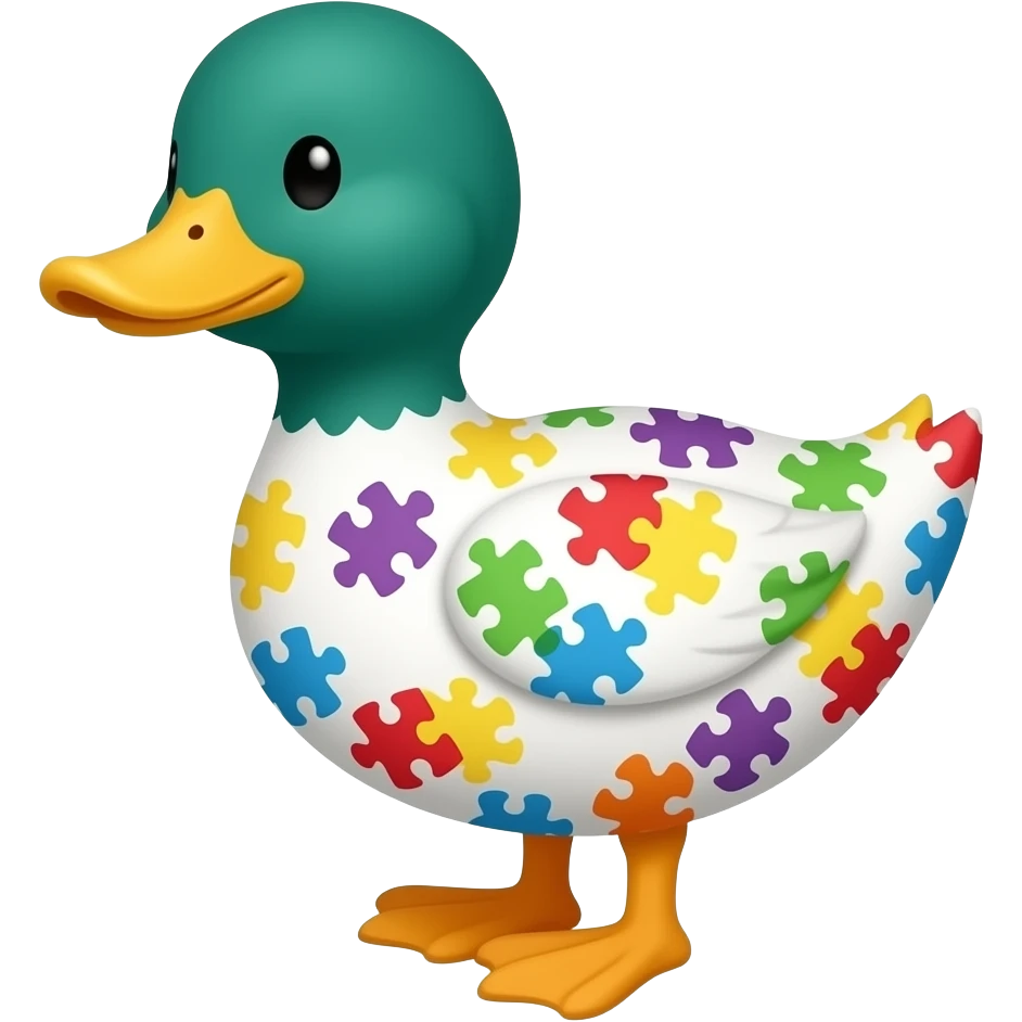 Duck with Autism emoji
