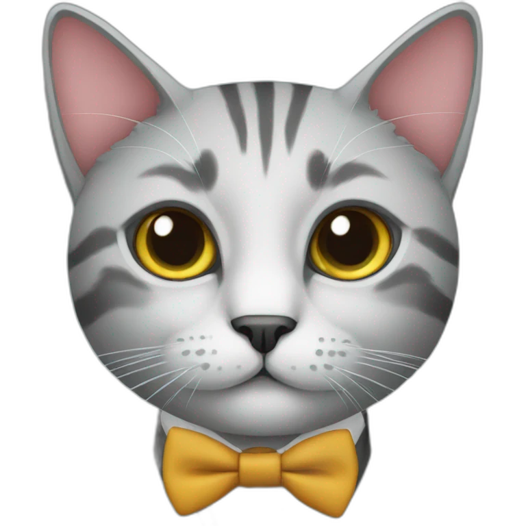 cat with tie emoji