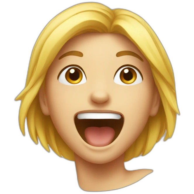 excited girl only head emoji