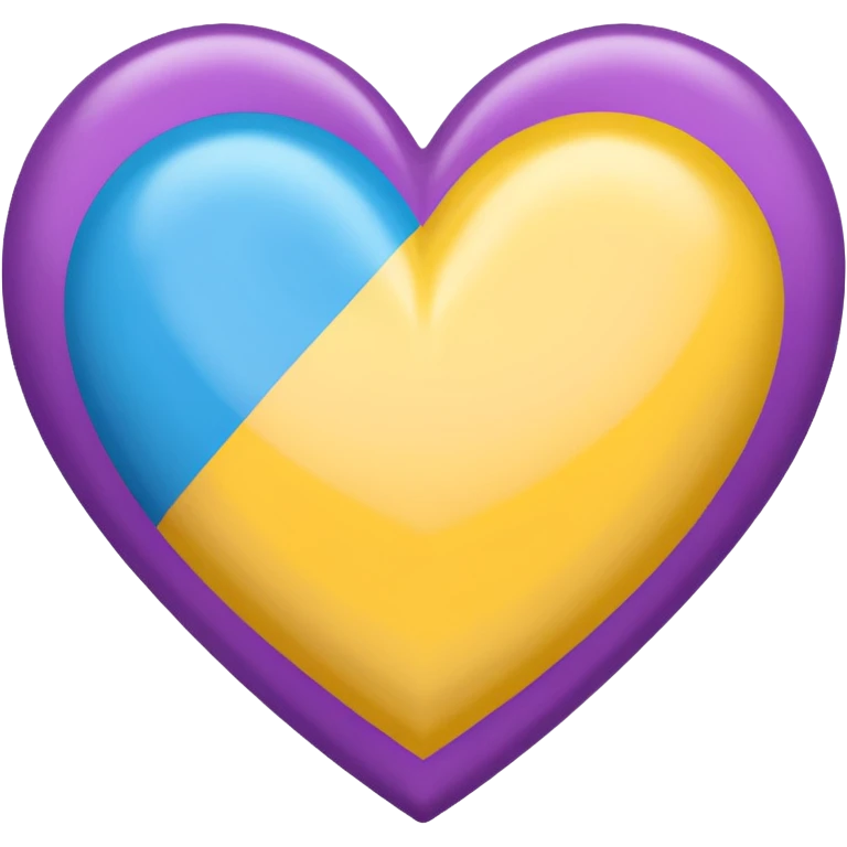 heart with intersex pride flag colors emoji