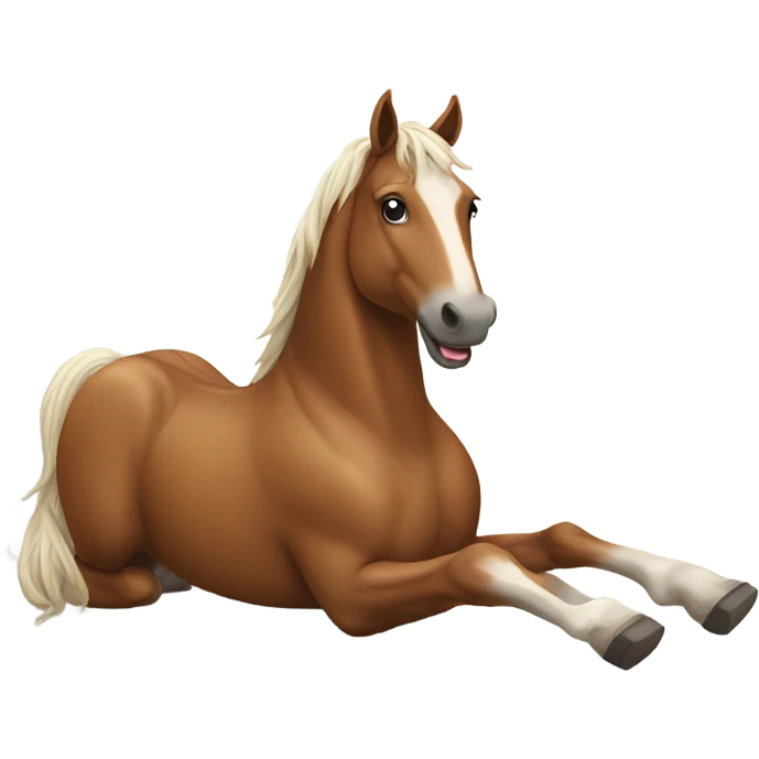 Horse rolling emoji