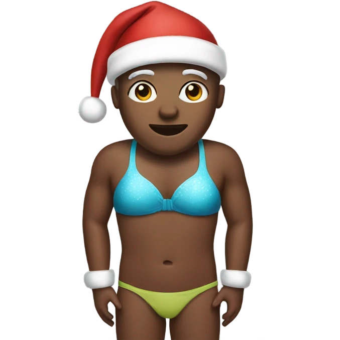 Santa in swimsuit emoji