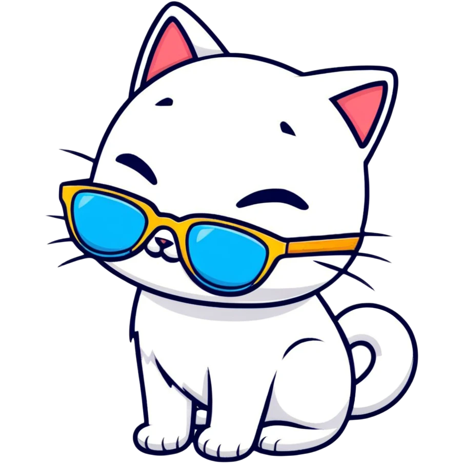 Cat with sunglasses emoji