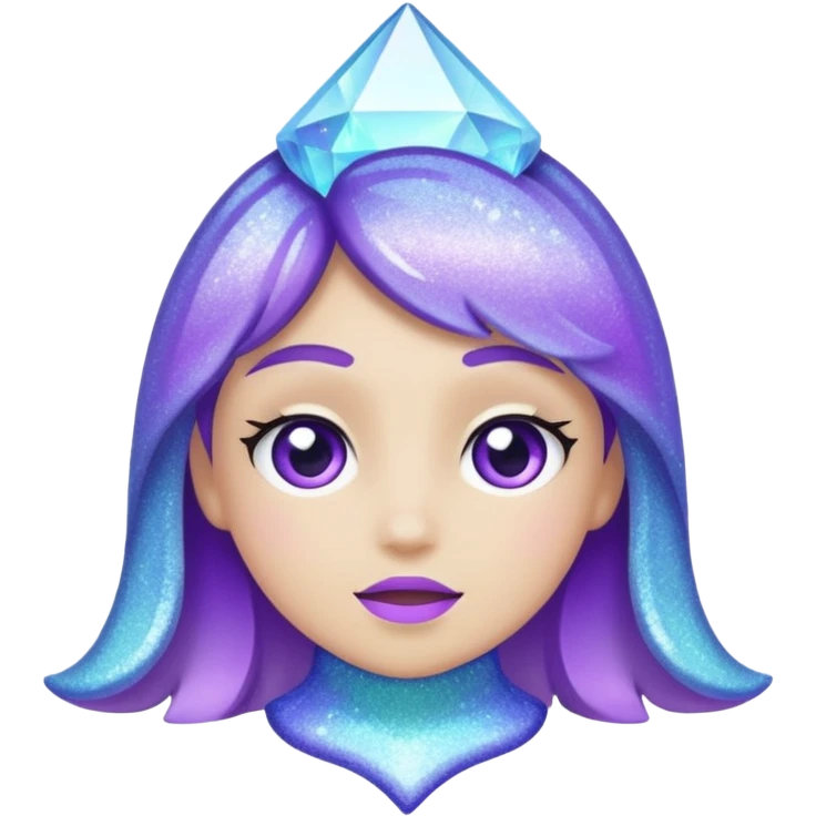 glitter frost cian and purple emoji