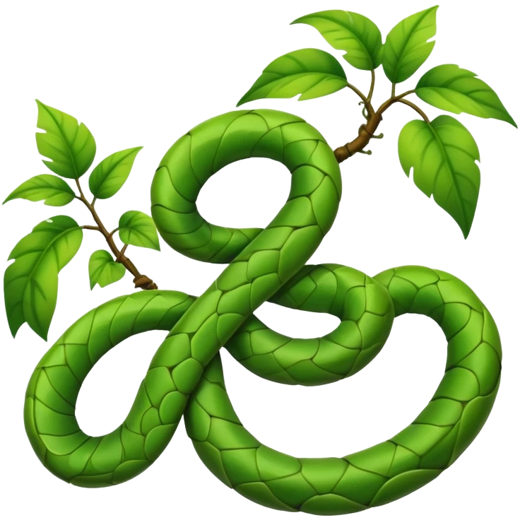 snakey jungle vine plant emoji