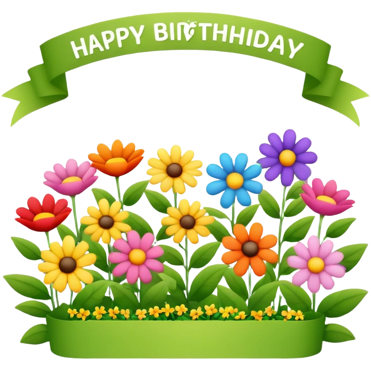 birthday garden emoji