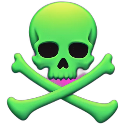 pirate flag neon vaporwave emoji