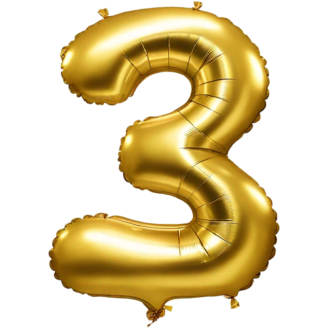 Gold balloon number 7 emoji