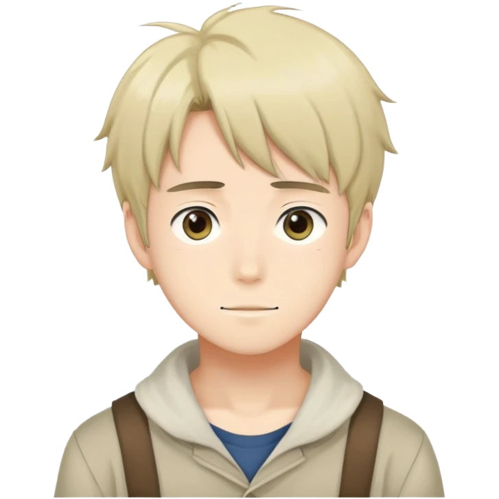 anime guy 21 years old in the Hayao Miyazaki style emoji