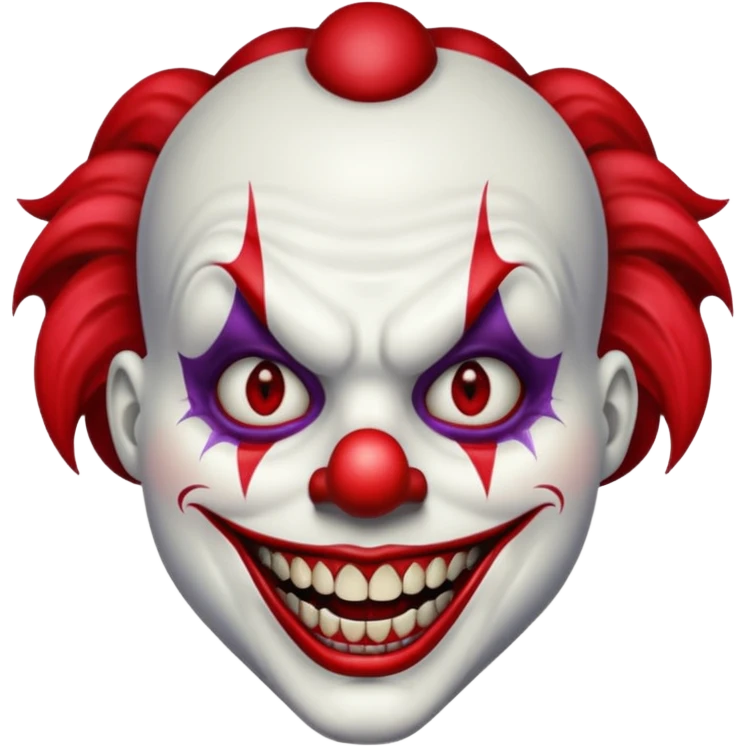 evil clown with sharp teeth emoji