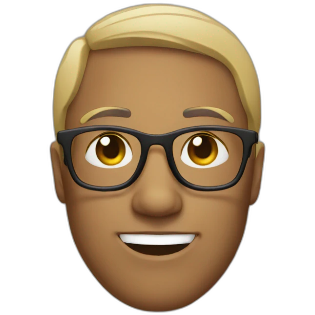 guy wearing specs  emoji