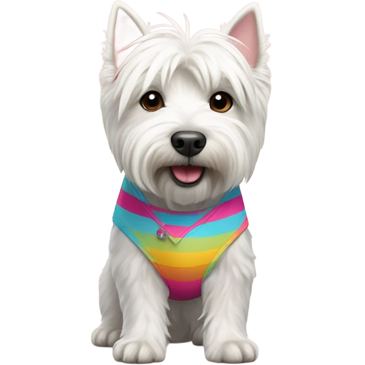 Westie wearing a bathing suit  emoji