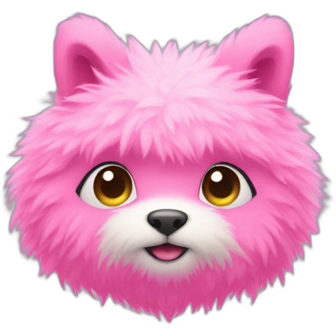 Pink cute furry creature emoji