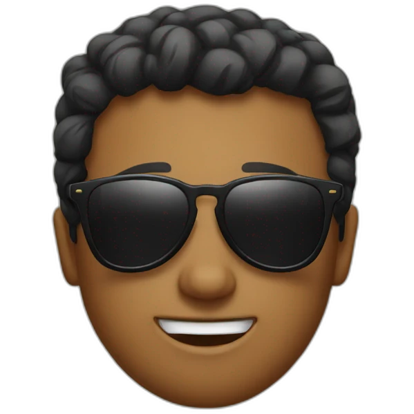 emodji with black sunglasses, not human emoji