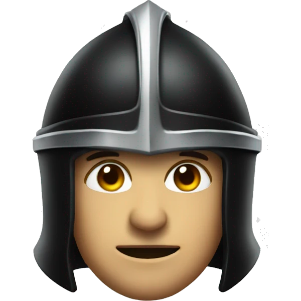 face in knight black helmet fantasy emoji