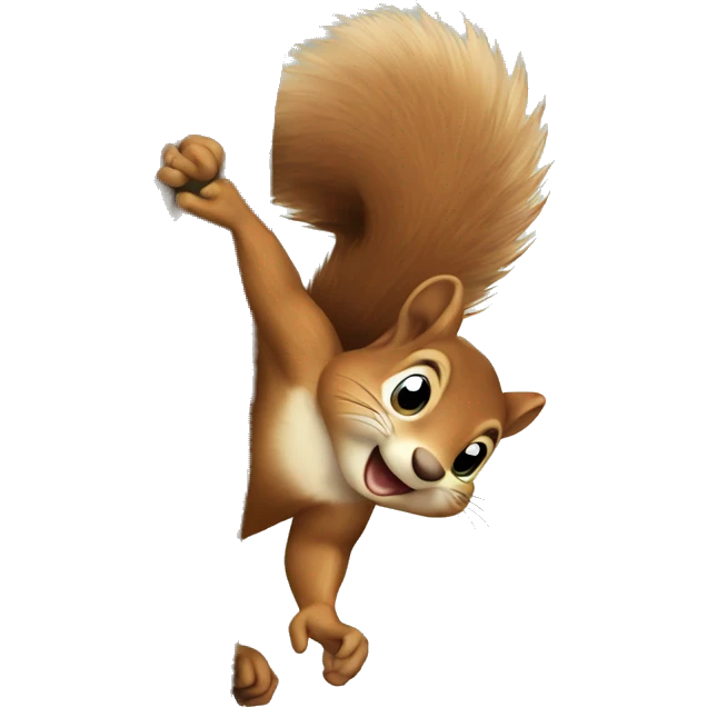 a squirrel climbing a tree emoji