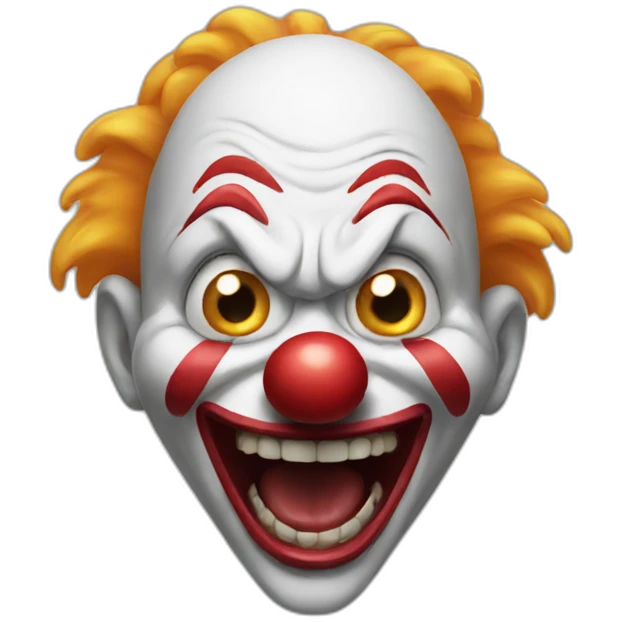 Screaming clown emoji