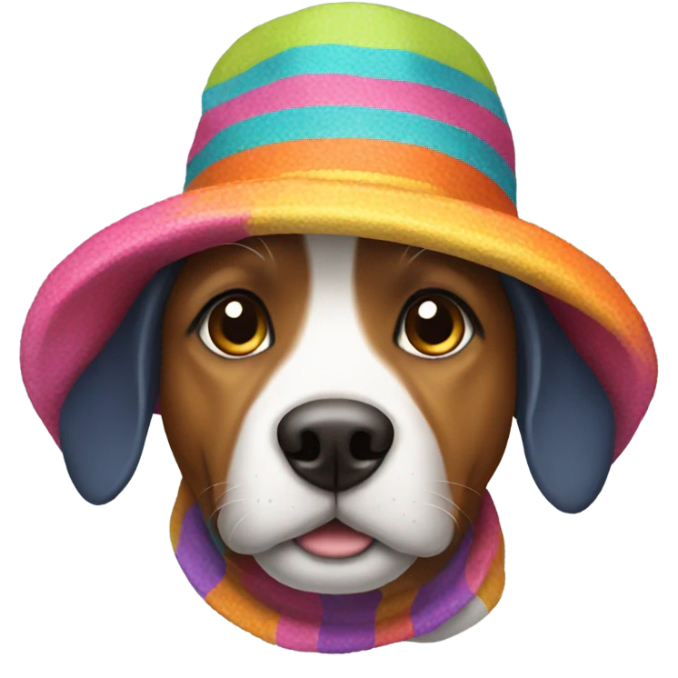 Dog wearing hat emoji