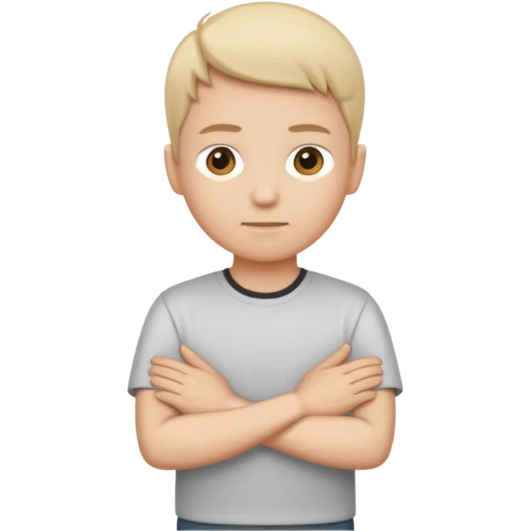 stand and wait with folded hands emoji