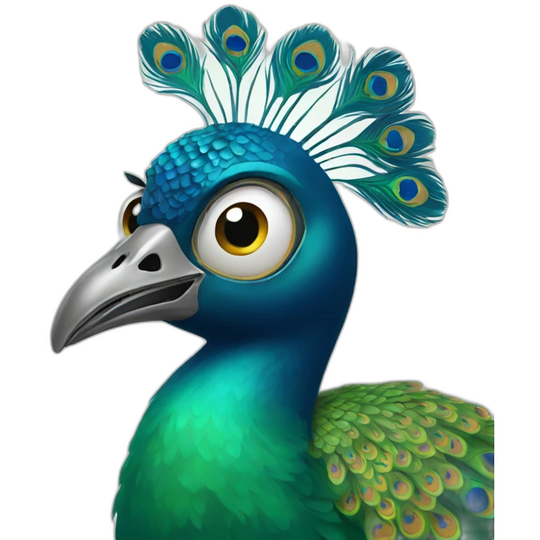 cute peacock emoji