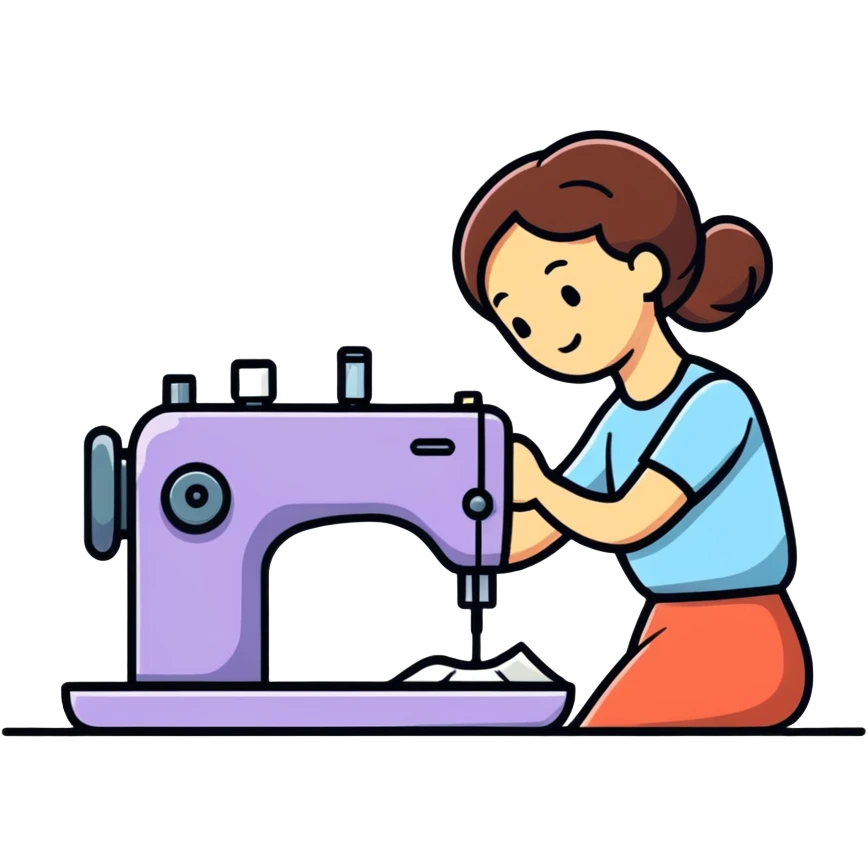 Woman sewing  emoji