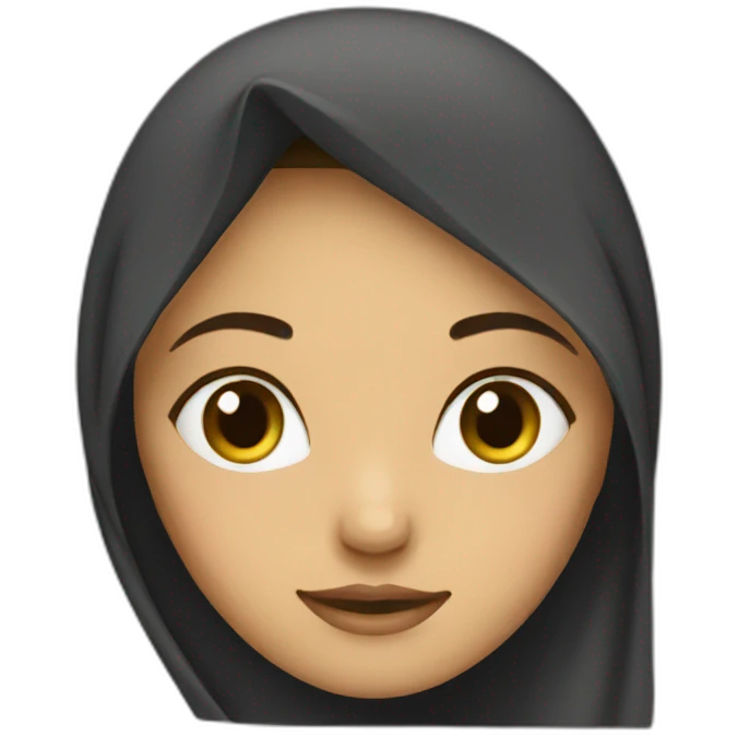 Muslim girl faceless planning  emoji