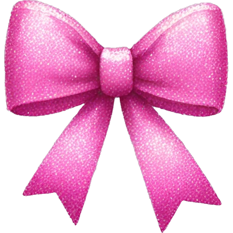 pink glittery bow emoji