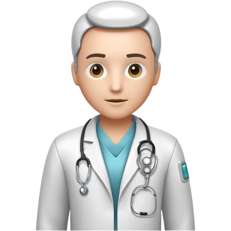 medical robot wearing a white coat and a stethoscope emoji