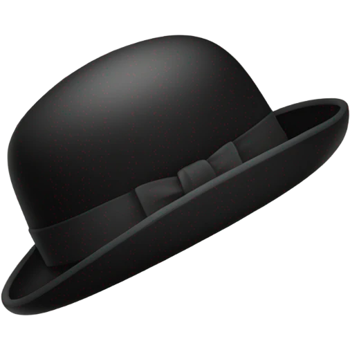 Black bowler hat emoji