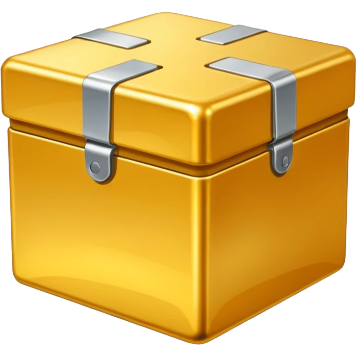 Clean Gold box direct frontal view emoji